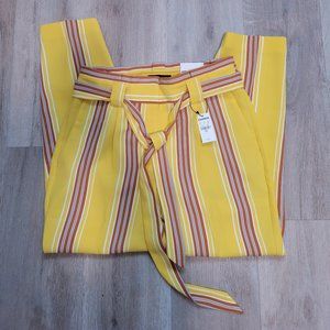 New Express High Rise stripped ankle Pants size 6